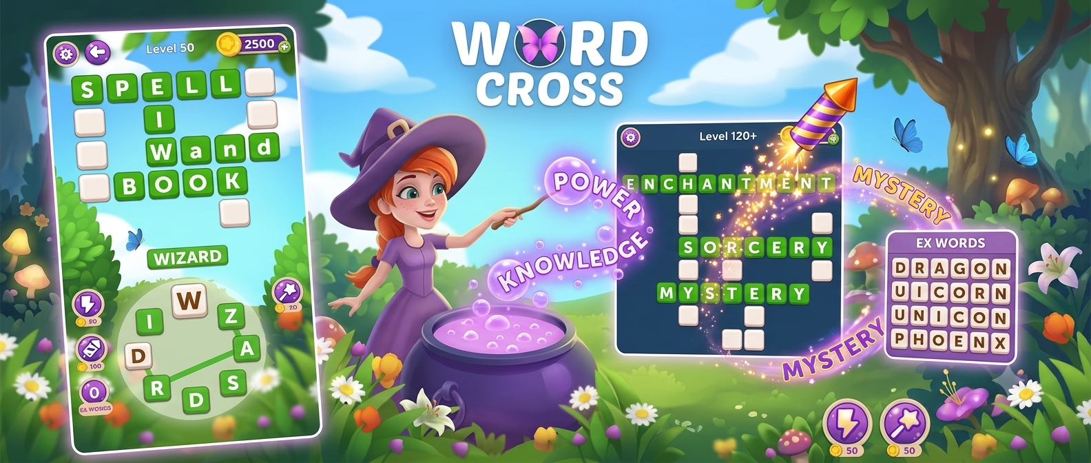 WordWeave game map and puzzle scene