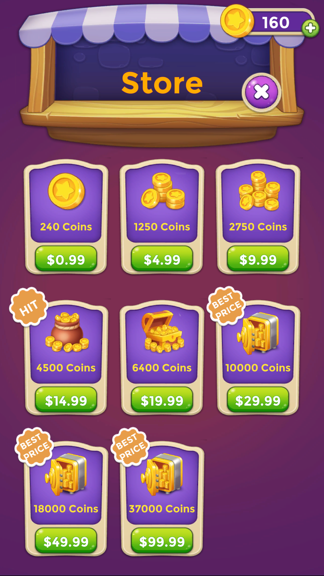 WordWeave coin store scene
