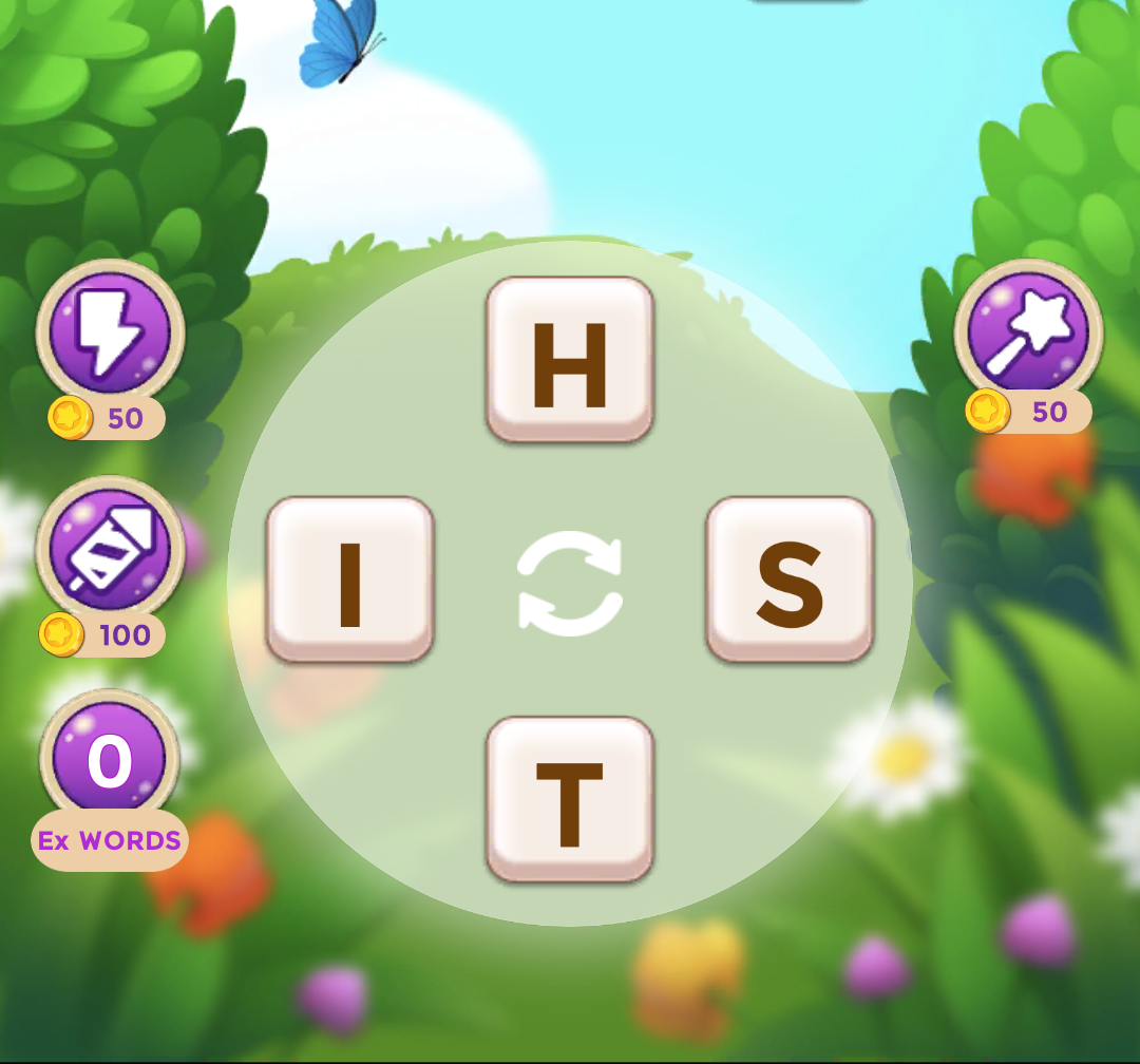 WordWeave finding a word from letters